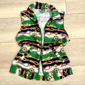 100% silk EVR Div Rousso Apparel Group 90s vest Y2K